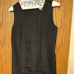 Merona Elegant Black Pleated Blouse